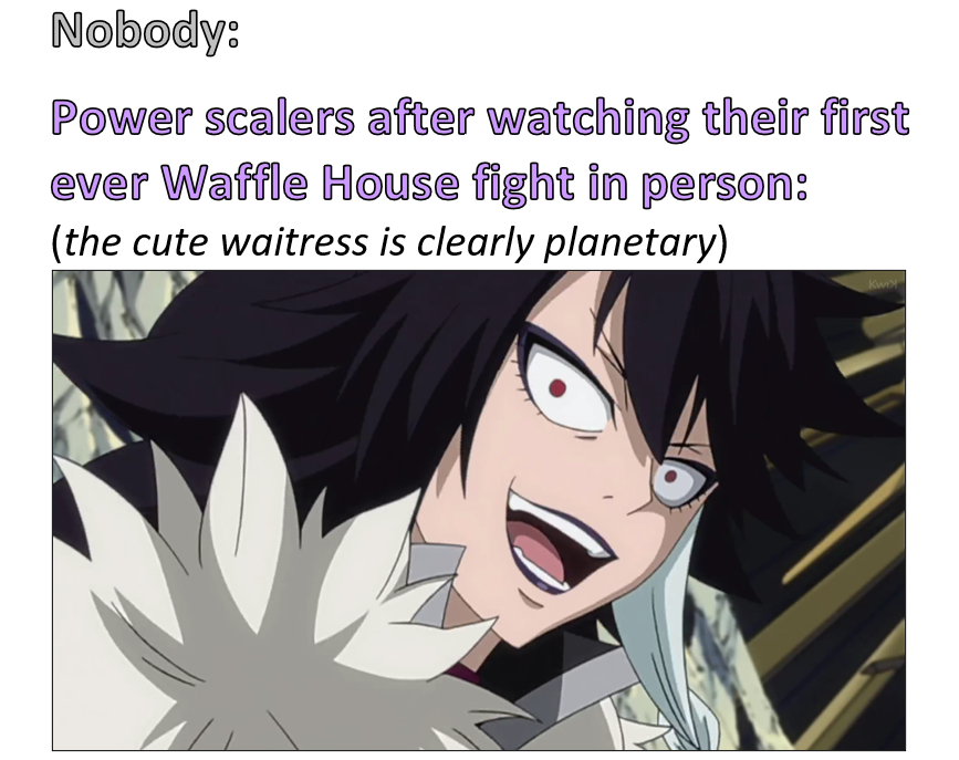 Youtube title: Your average Waffle House employee vs 20 Finger Sukuna is not even close