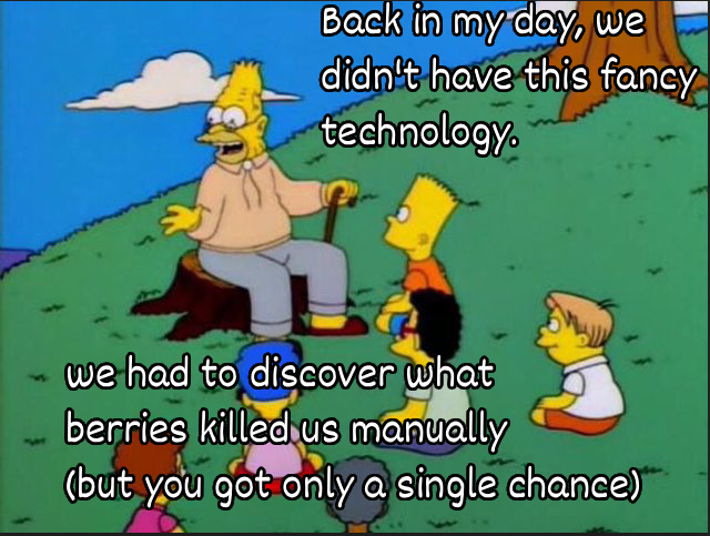 Back in my day, we didn't have this fancy technology...